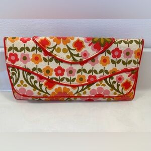 Vera Bradley Folkloric clutch wallet with inner slots for cards etc